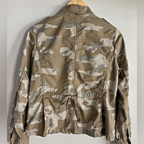 Old Navy Camo Utility Jacket Women’s S | Zip Front Military Cargo Pockets Y2K - Picture 6 of 7